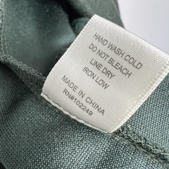 Skies Are Blue Blazer Womens Medium Dark Green Open Front Striped Cuff Jacket - Picture 5 of 12